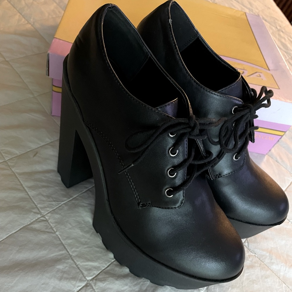 Black Platforms. Size 9.